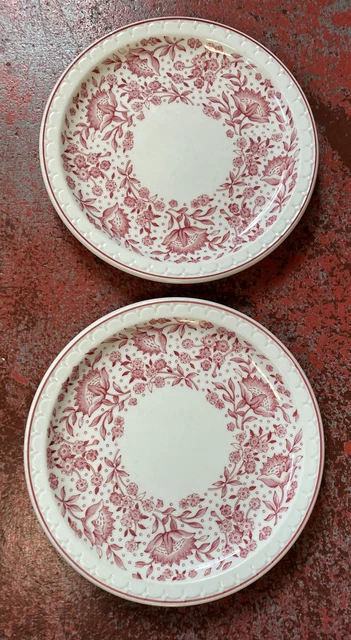 Pair SYRACUSE RAILROAD CHINA KANSAS CITY SOUTHERN RAILWAY ROXBURY 7.25” PLATE