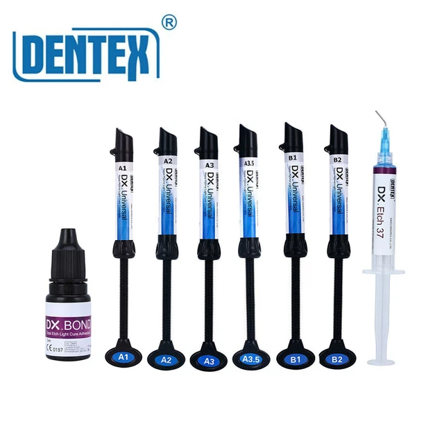 DENTAL DX CURE Light Composite Universal/Etching Gel/ Bonding Adhesive