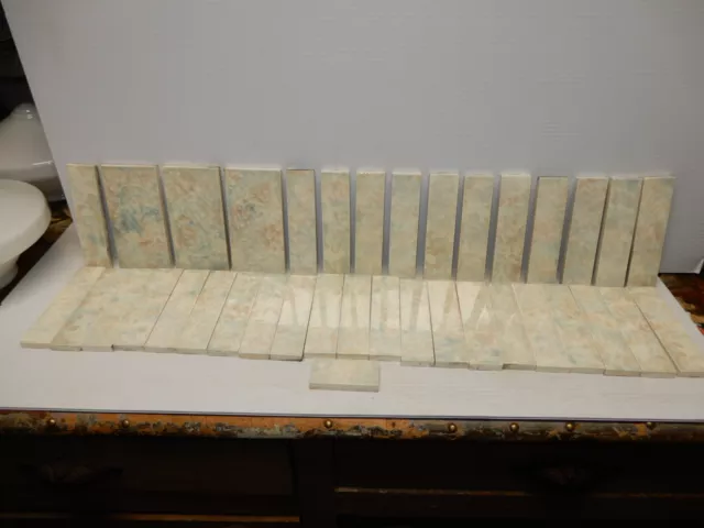 36 Antique Victorian Rainbow Embossed Architectural Tiles Trent Tile Co.