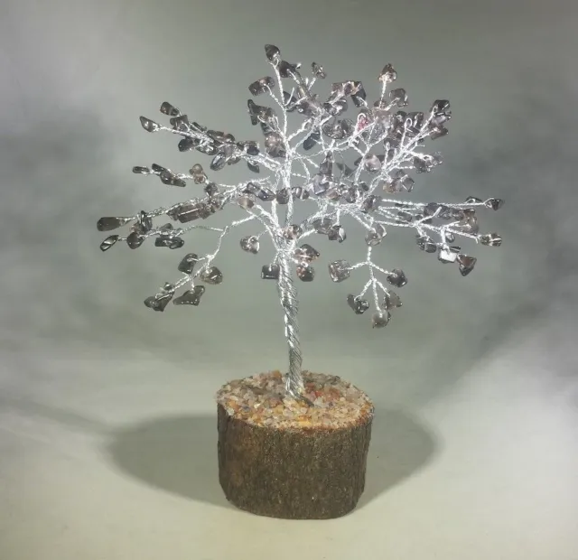 Natural Smokey Quartz Gemstone Chip Tree With 150 Stones Crystal Tree Of Life