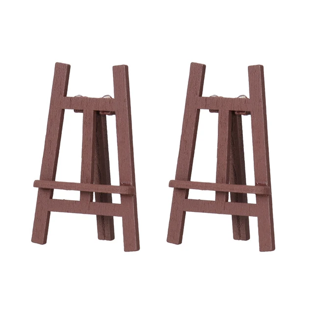 2 piezas pantalla lienzos pequeños caballete mini caballete de madera