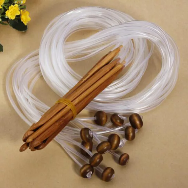 3mm-10mm2 Different Sizes/Set Tunisian Carbonized Bamboo Needle Crochet Hooks_hg