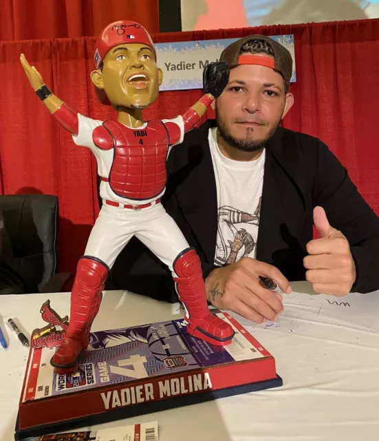 Yadier Molina #30/50 SUPER RARE 18 Inch St. Louis Cardinals SIGNED Bobblehead