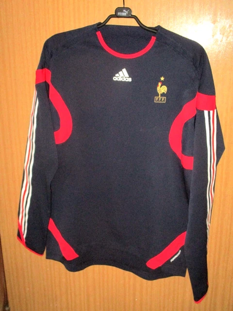 Maillot Entraînement Adidas Equipe De France 2005-2006 - Longues Manches - Porté