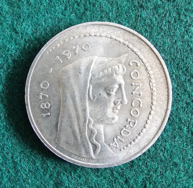 Italien 1000 Lire, 1970 - 100. Jahre - Rom als italienische Hauptstadt, Silber.