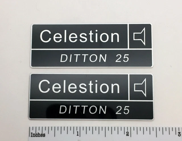 PAIRE DE PLAQUES Signaletiques Celestion Ditton 33 2Eme Serie Pour