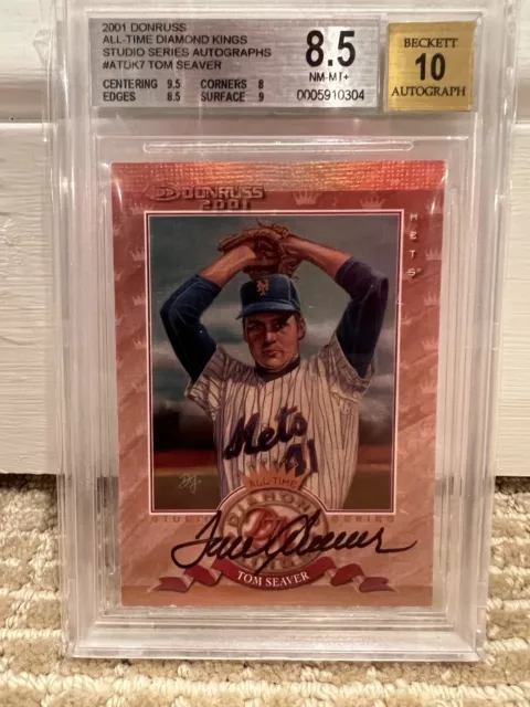 2001 Tom Seaver Donruss All Time Diamond Kings Studio Series Autograph Auto /50 2001 Tom Seaver Donruss All Time Diamond Kings Studio Series Autograph Auto /50