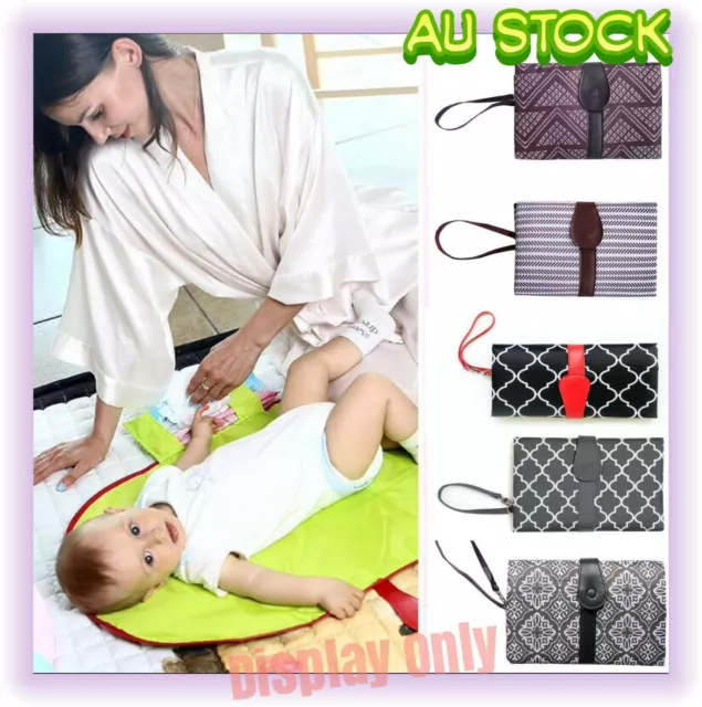 Baby Change Mat Foldable nappy changing Mat Clutch Portable Pad Handbag Wallet