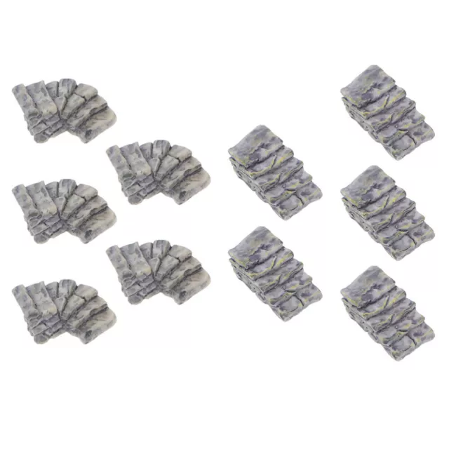 10Pcs Mini Stone Steps Resin Figurines for DIY Micro Landscape Decor-IP