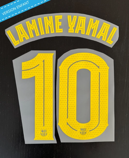 Flocage Lamine Yamal 19 – Maillot Enfant Espagne Domicile 2024/25 – Jaune
