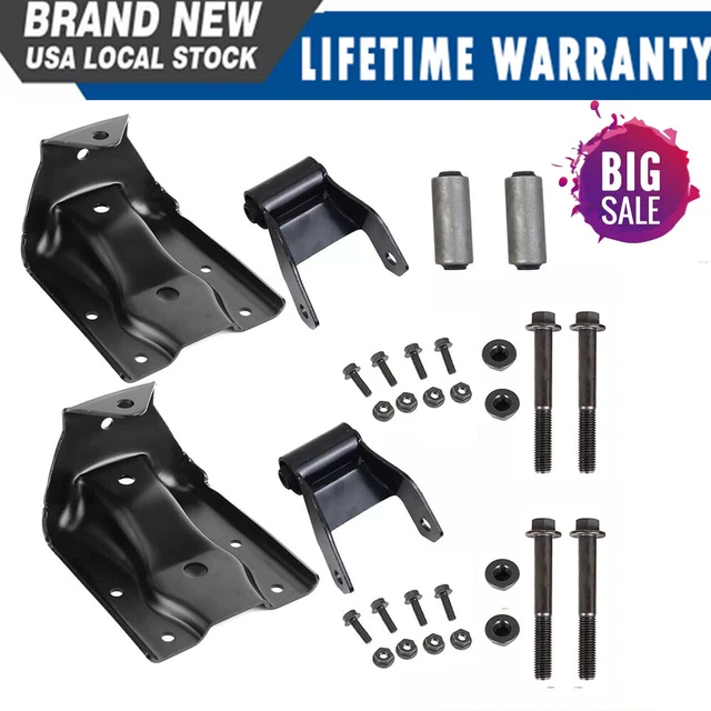 REAR LEAF SPRING Hanger Bracket And Shackle Kit for Chevy Silverado GMC