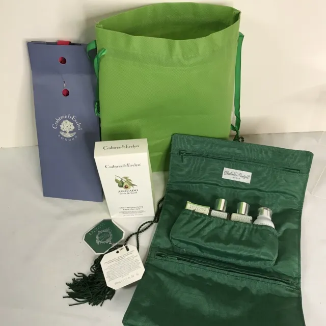 Crabtree & Evelyn Avocado Hand Cream and Travel Roll Gift Bag Set