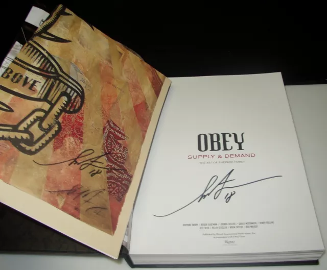 Shepard Fairey Obey Supply & Demand 20Th Anniversary Ed. & Poster Both Signed 3