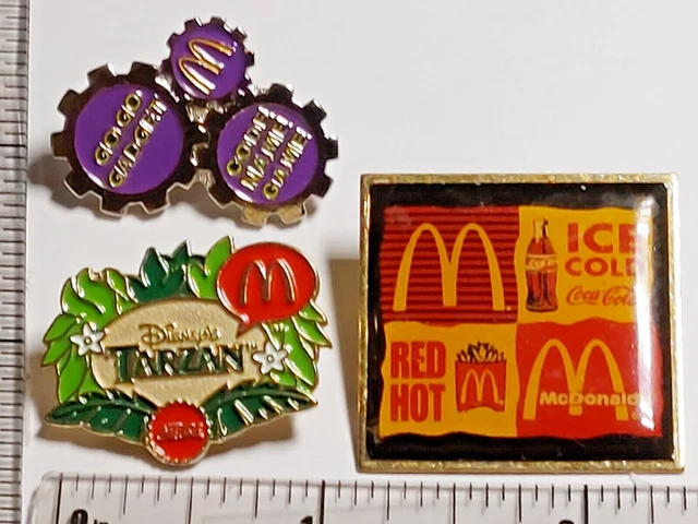 McDonald's Lapel Pins Lot of 3 (022523)