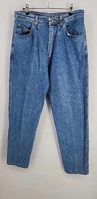 VTG Quicksilver Mens Size 36 (32x31) Taper Leg Denim Jeans High Rise Mom Jeans