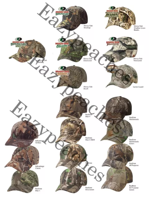 Kati NEW Adjustable Camouflage Cap Hat MOSSY OAK REALTREE AP MAX4 TIMBER Camo