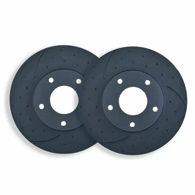 DIMPLED SLOTTED REAR DISC BRAKE ROTORS for Holden Commodore VT VU VX VY VZ V6 V8