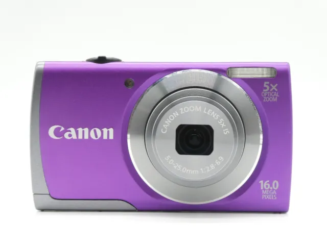 [NEAR MINT++ IN BOX] Canon PowerShot A3500 IS Purple 16.0MP Digital Camera JAPAN