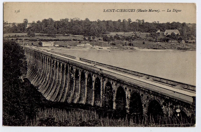 Saint-Ciergues, Haute Marne, France Postcard CPA - La Digue - The Dam