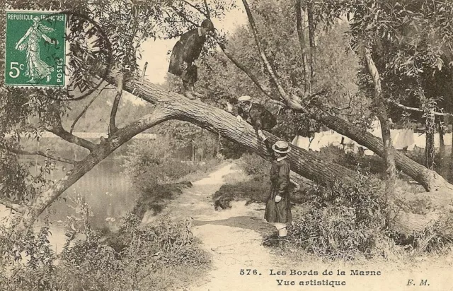Champagne Postcard Ardenne Les Bords De La Marne Artistic View