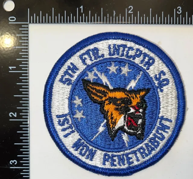 Cold War US Air Force USAF 5th FIS Fighter Interceptor Squadron Patch