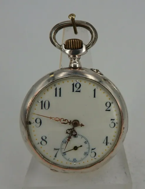 Offene Herrentaschenuhr Phenix Watch Co. Silber um 1905 (68111)