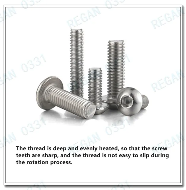 M4/ M5/ M6/ M8Stainless Steel Allen Hex Socket Button Head Screws Bolts