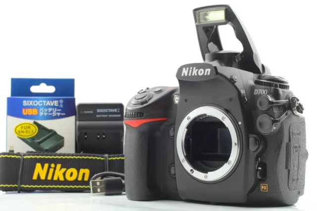 NEAR MINT+3 Nikon D700 12.1 MP Digital SLR Camera Black + Strap From JAPAN