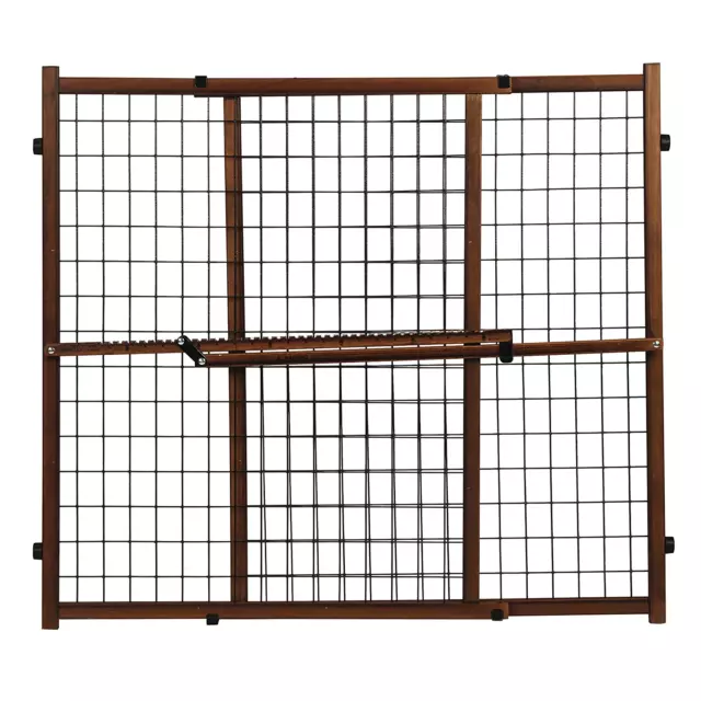 Evenflo Position & Lock Tall & Wide Baby Gate, Pressure-Mounted, Farmhouse Colle