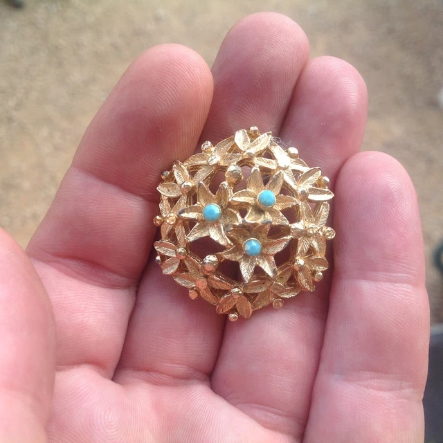 Broche Fantaisie Vintage - Bijou Ancien Femme - Milieu Du 20ème Siècle - Style Rétro Unique