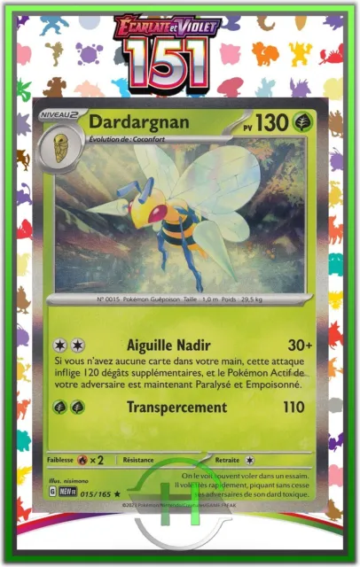 Dardargnan Holo - EV3.5:151 - 015/165 - New French Pokemon Card
