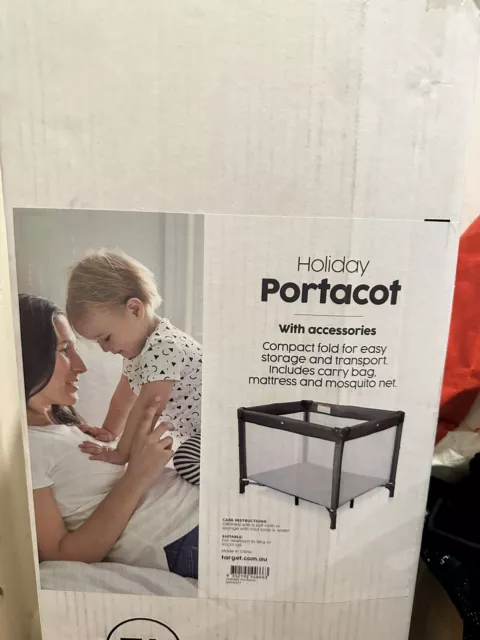 Target Holiday Portacot Baby Foldable Travel Cot Playpen Crib Kids Portable Bed