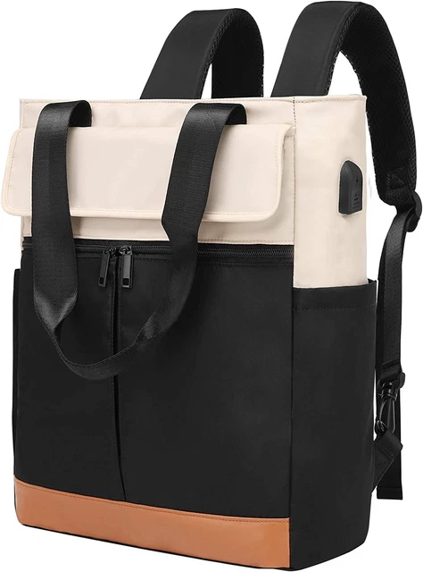 Women Convertible Tote Daypack Laptop Backpack College School Travel Casual Bag