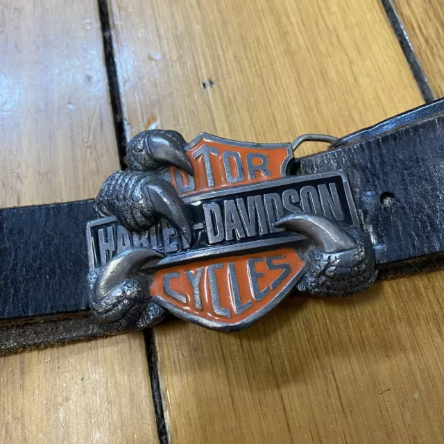 Vintage 1991 Harley Davidson Claw Belt Buckle Made In USA RARE Leather