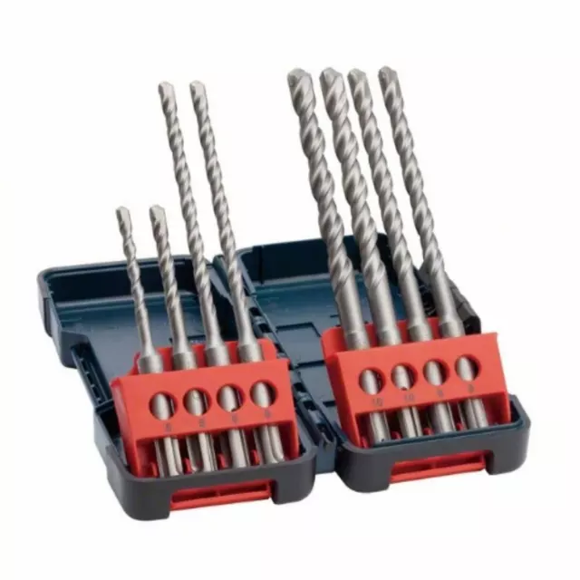 Bosch 8tlg,Hammerbohrer-Set SDS-Plus-3,Difficile Boîte 5 x 1