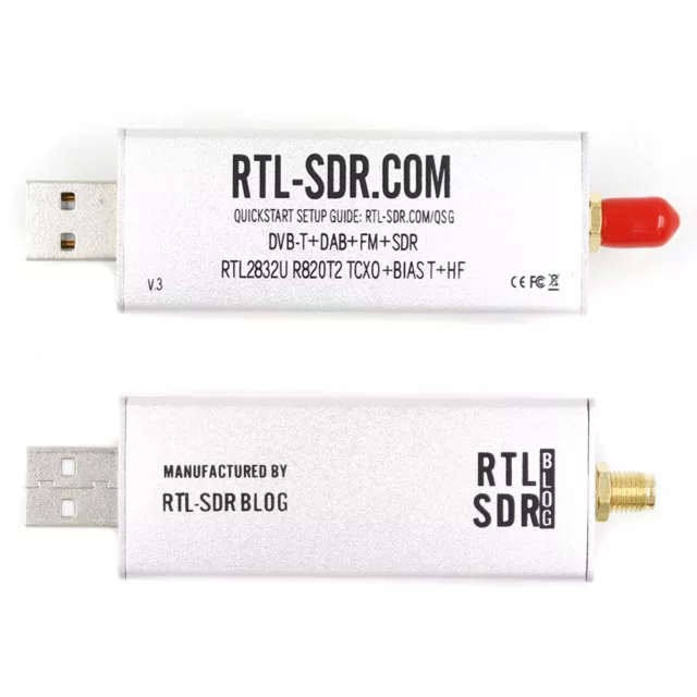 For RTL-SDR Blog R820T2 RTL2832U 1PPM TCXO SMA Software Defined Radio Dongle