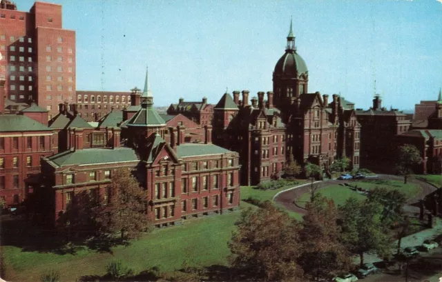 Baltimore Maryland Johns Hopkins Hospital Building 1950s Vintage Postcard