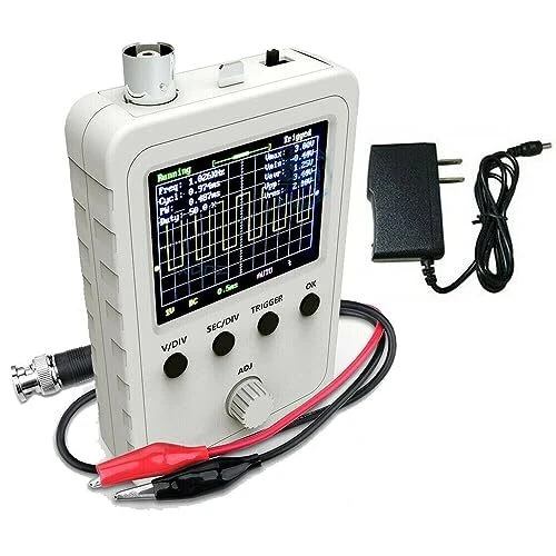 WisTek DSO Shell Oscilloscope Full Assembled with BNC-Clip Cable Probe 1MSa/