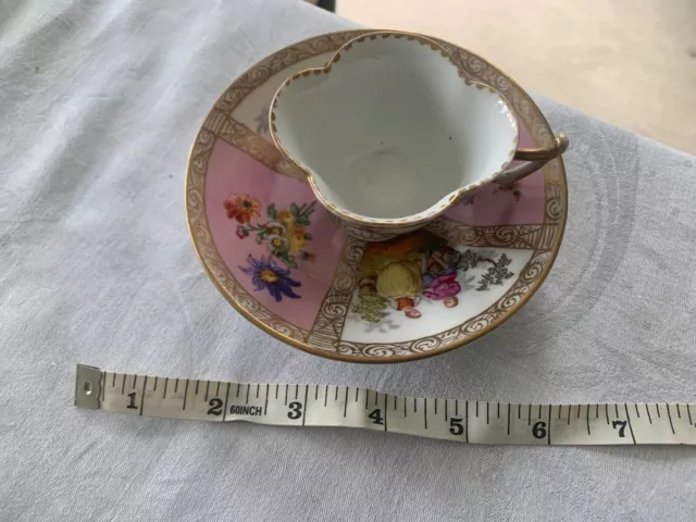 Antique Helena Wolfsohn Augustus Rex Coffee Chocolate Cup & Saucer c1890 VGC