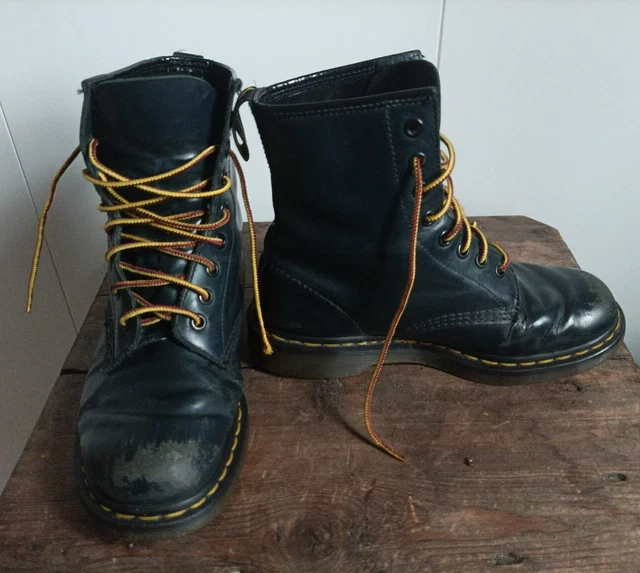 Bottines Dr. Martens 1460 Lottie Blanc Mini Tydee - 8 Trous - Cuir Multicolore - Talon Plat - Neuf Emballé
