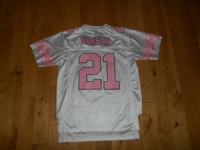 Reebok TIKI BARBER White Pink NEW YORK GIANTS Girls NFL Team Replica JERSEY XL