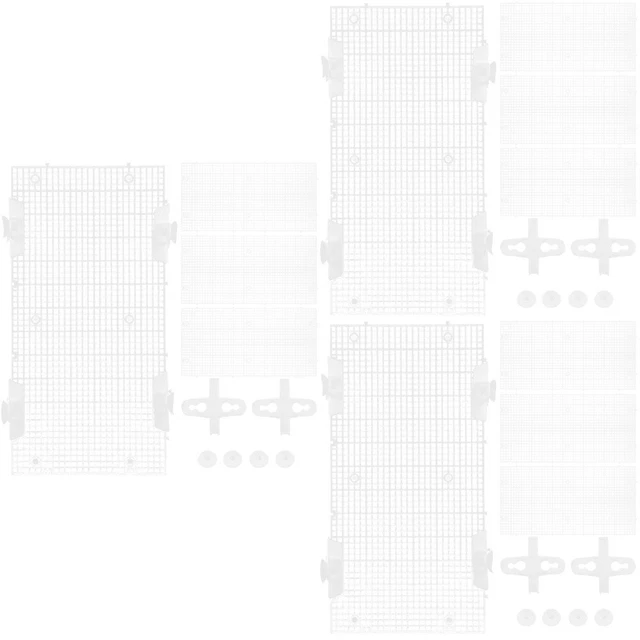 12 Pcs Fish Tank Divider Plastic Egg Crate Filter Serving Trays Betta