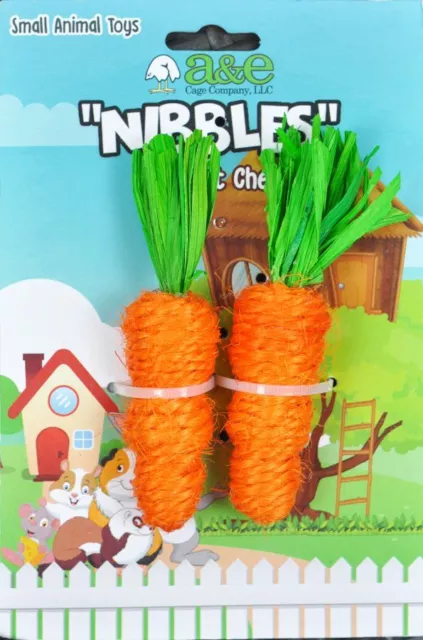 AE Cage Company mordisquea zanahoria juguetes para masticar con yute