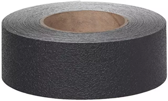 2" X 12' Foot Roll of Black Resilient Rubberized anti Slip Non Skid Safety Tape
