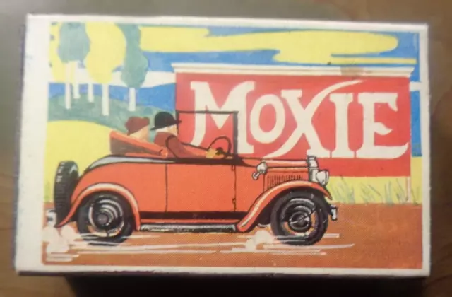 graphic old Japanese match box advertising Moxie