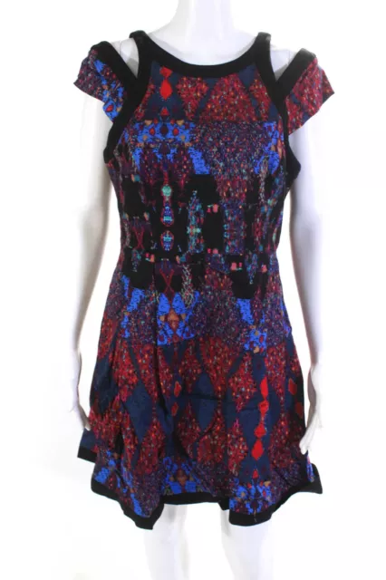 Plenty by Tracy Reese Womens Confetti Fit And Flare Dress Multi Colored Size 10