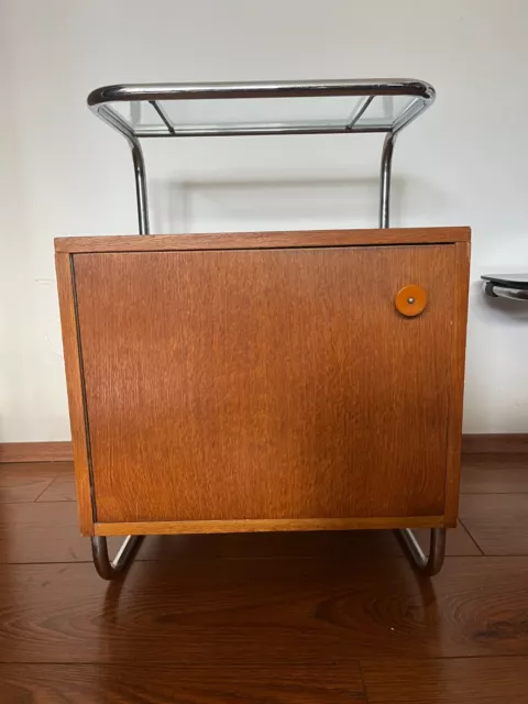 Original Chrom Nachttisch Stahlrohrgestell Stahlrohr Bauhaus Schrank