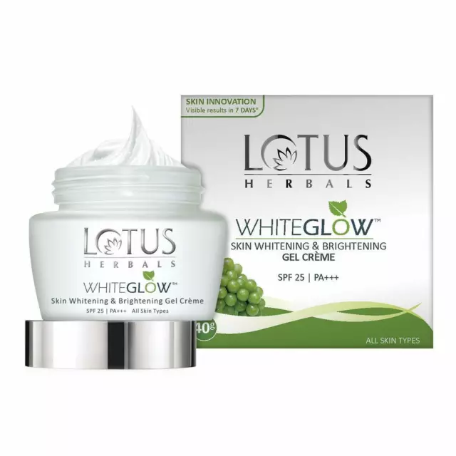 Gel blanchissant et éclaircissant pour la peau WhiteGlow de Lotus Herbals, 40 g