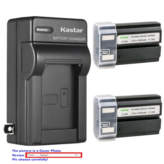 Kastar Battery Travel Charger for Nikon EN-EL1 MH-53 & Nikon Coolpix 5000 Camera