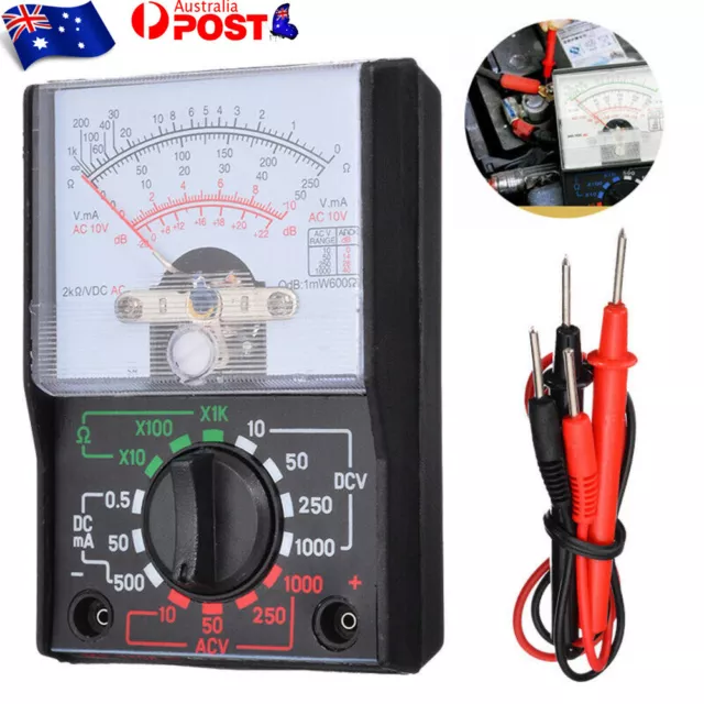 AU/Analogue Multimeter AC DC Volts Ohm Electrical Circuit Multi Tester Meter